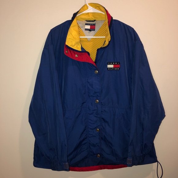 Tommy Hilfiger Other - Tommy Hilfiger Vintage large flag Rain Jacket Coat